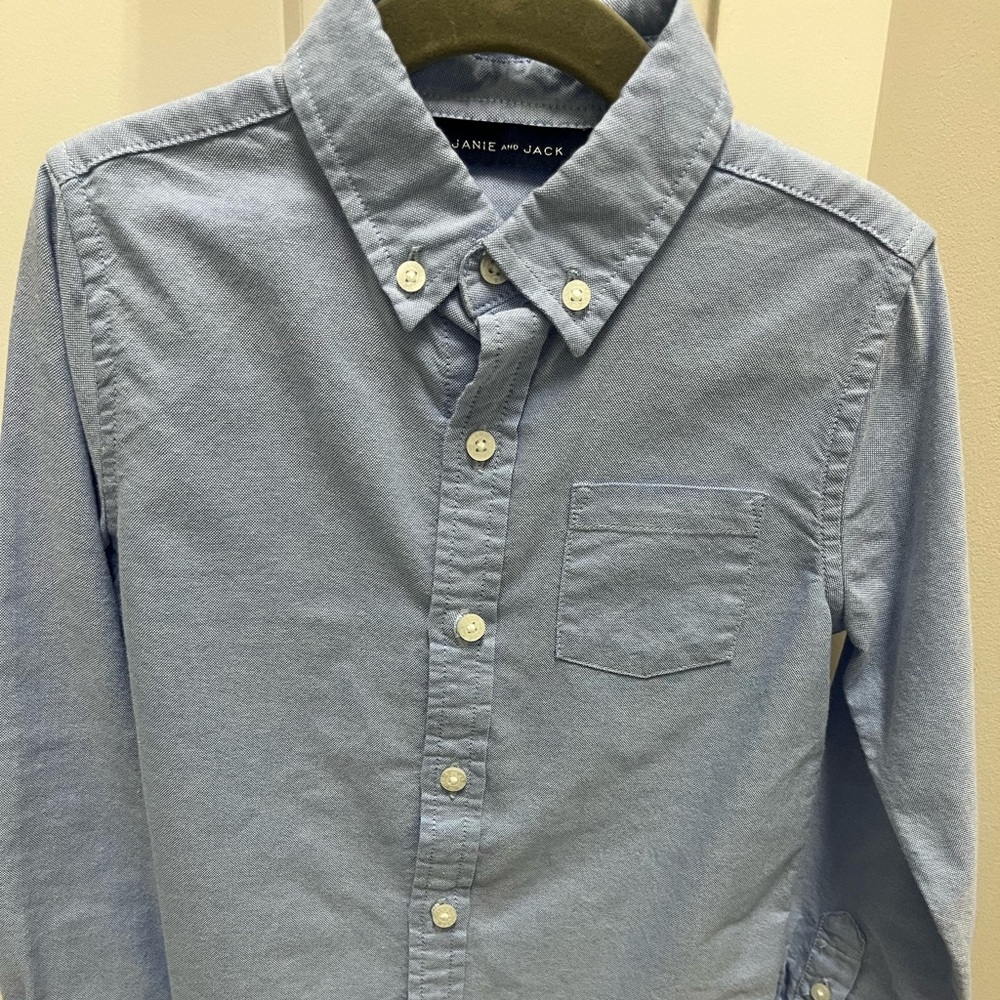 Janie and Jack Boys Blue Shirt size 4
